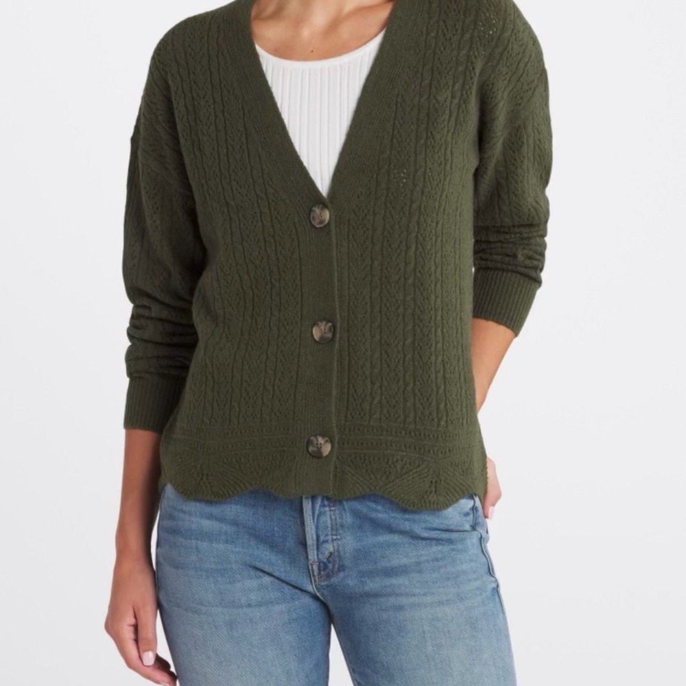 Elegant Olive Women's Cardigan